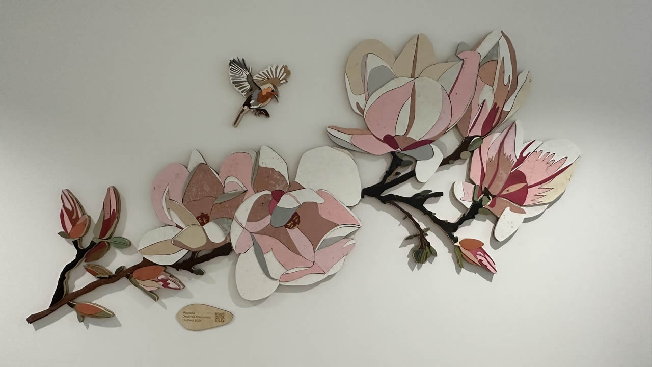 Het kunstwerk 'de Magnolia' door Diederick Kraaijeveld